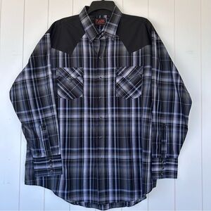 Plains Western Wear Men’s Western Style Pearl‎ Snap Shirt Size XL